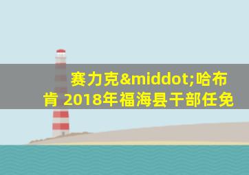 赛力克·哈布肯 2018年福海县干部任免